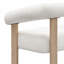 Causeuse ronde avec accoudoirs (beige et naturel)-130105559
