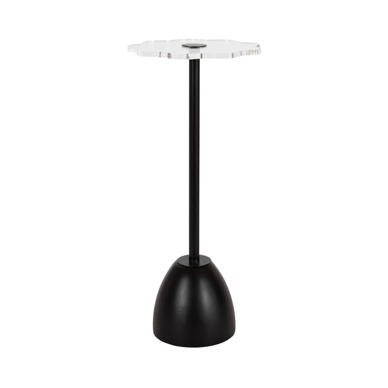 Table à boissons ronde en acrylique Acari pour utilisation comme support pour plante d'intérieur, Black