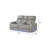 Fortuner Modern Style Upholstery Recliner Loveseat Made With Wood & Massage Function Included-Gray