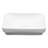 19" x 12" White Ceramic Semi-Recessed Bathroom Sink, Rectangular Drop-In/Vessel Vanity Basin with 1.75" Standard Drain, Modern Semi-Inset Lavatory Sink for Bathroom, Easy to Clean