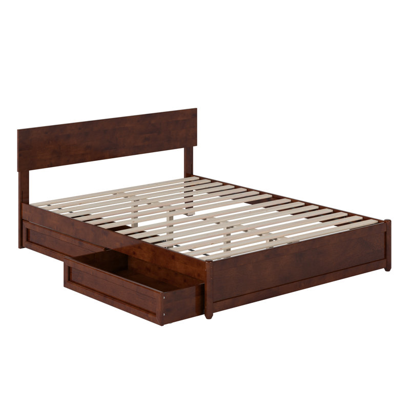 Lamecia Solid Wood Platform Bed with Storage