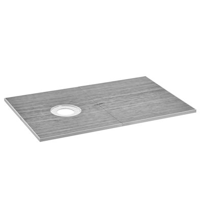 Shower Curb Kit, 60"X38" Shower Pan Kit With 6.3" Offset Drain, Lightweight EPS Shower Installation Kits With 2 Waterproof Cloths, Shower Pan Slope Sticks Fit For Bathroom