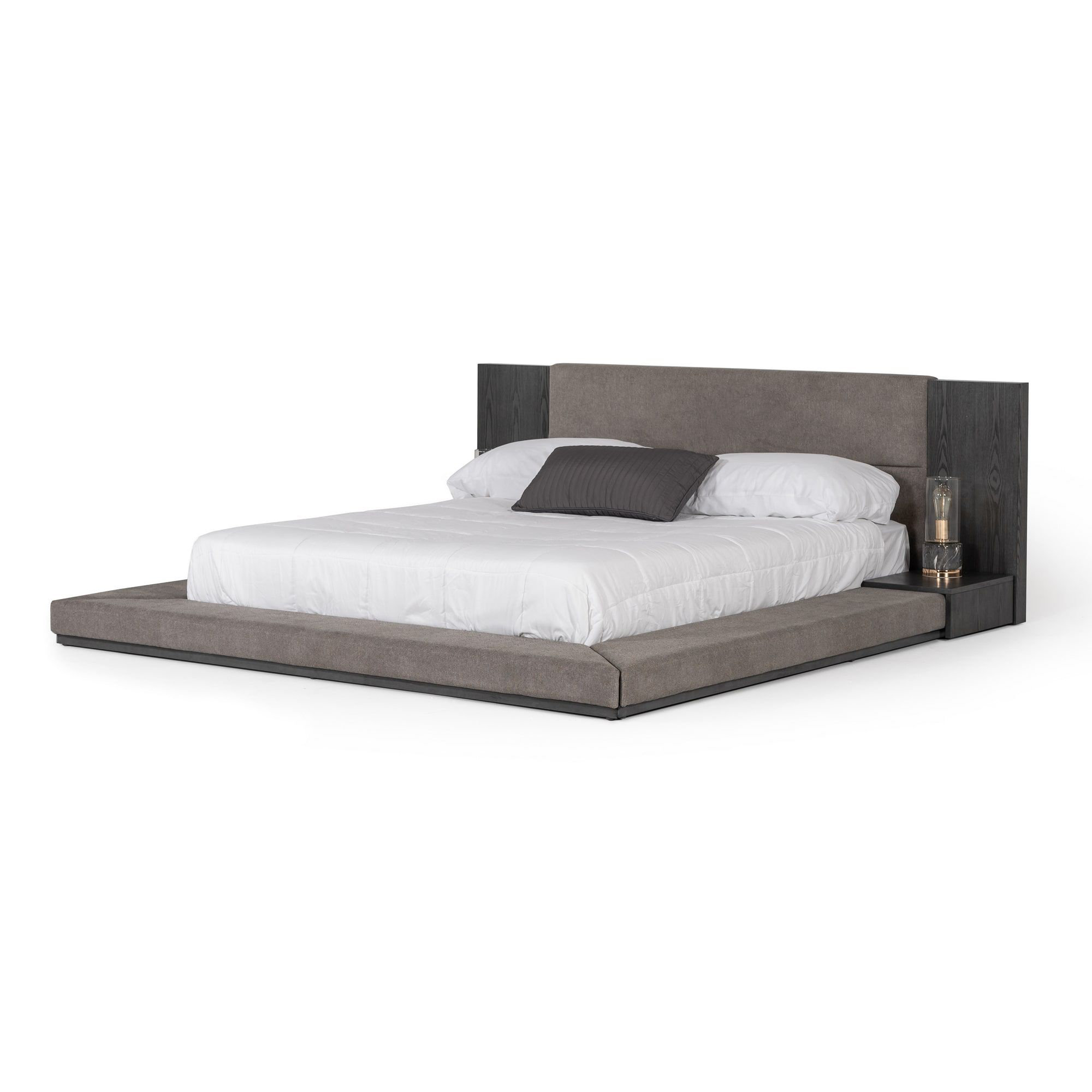 Amalie Upholstered Storage Bed, Gray, Queen