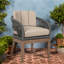 Chaises de patio durables en bois d'eucalyptus, confort moderne pour recevoir