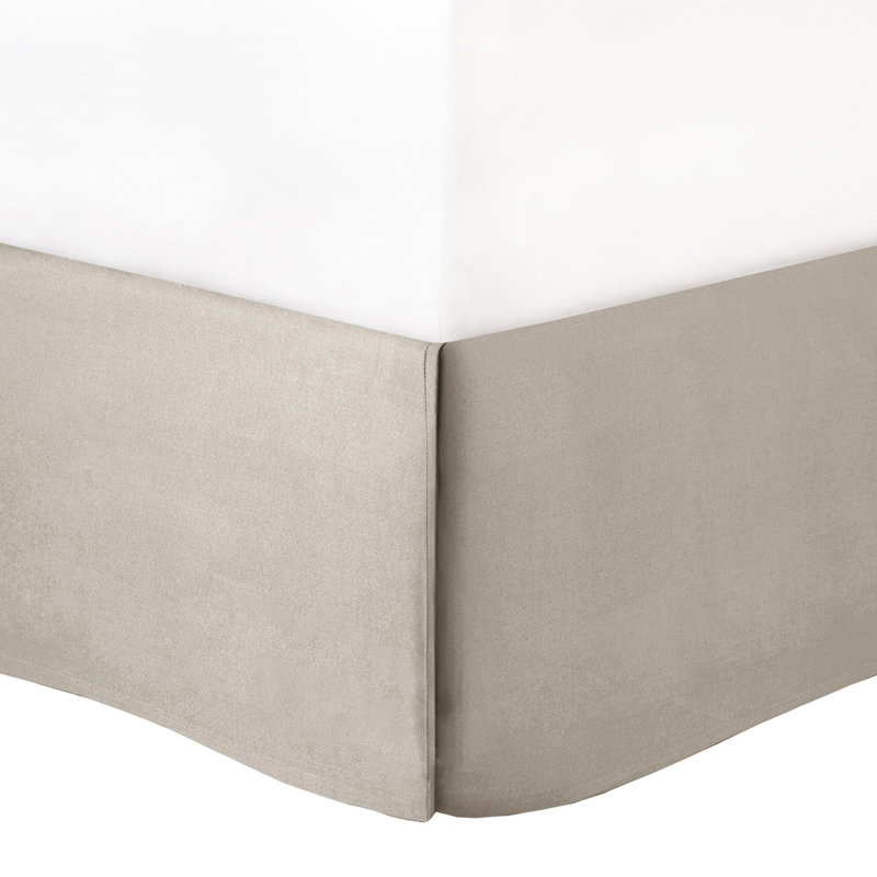 Édredon 7 pièces très grand taupe - magnifique broderie 1 édredon, 2 taies décoratives, 3 coussins, jupe de lit plissée - rembourrage d'apparence élégante inclus lavable