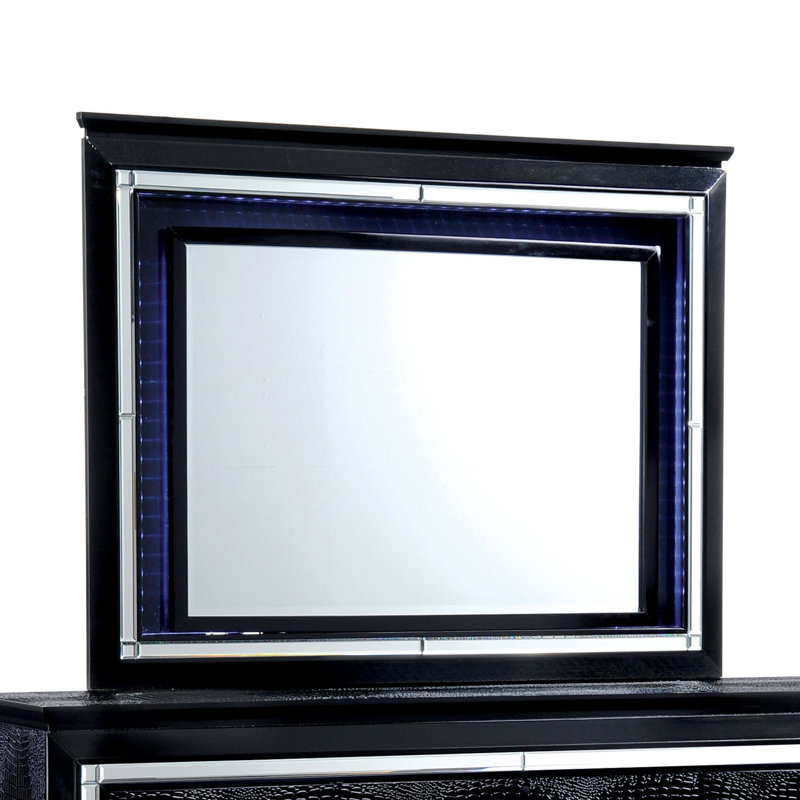 Aghanliss 9-Drawer Dresser with Mirror Set, Black