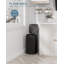 Poubelle carrée, poubelle à pédale en acier inoxydable anti-traces de doigts de 8 gallons / 30 l, couvercle à fermeture en douceur et seau amovible pour la cuisine, le bureau et la maison (noir)-121862406