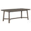 Ensemble de salle à manger 6 pièces de style maison de campagne rétro, table rectangulaire et 4 chaises rembourrées avec rotin et banc (gris)