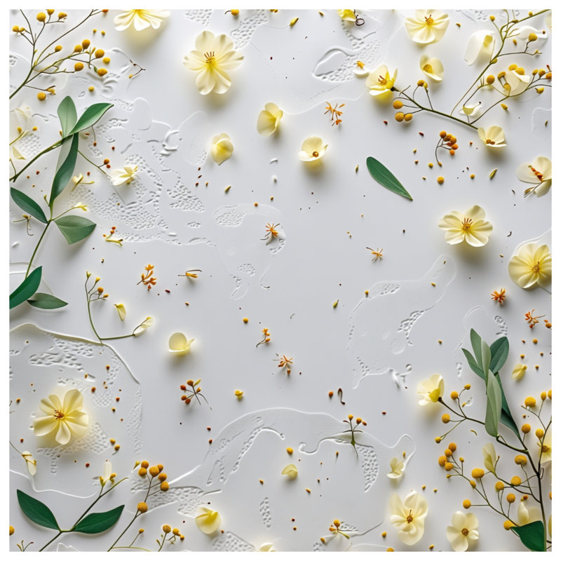 Tapis de bain floral, L 24 po x L 17 po