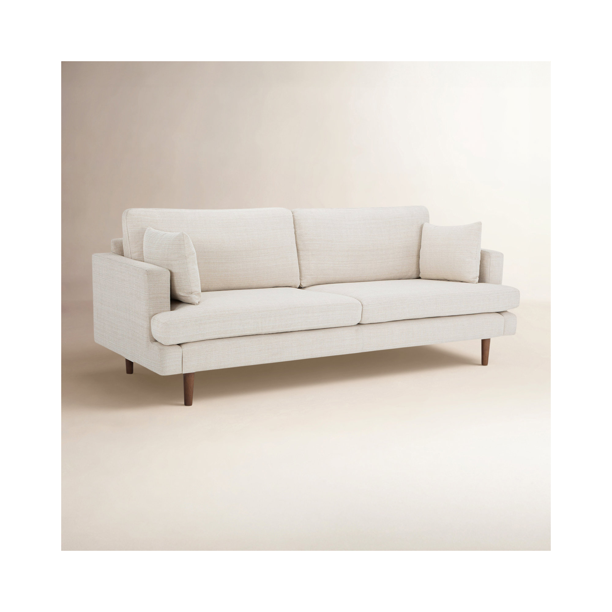 Laguna 83'' Upholstered Sofa, Cream Performance Basketweave