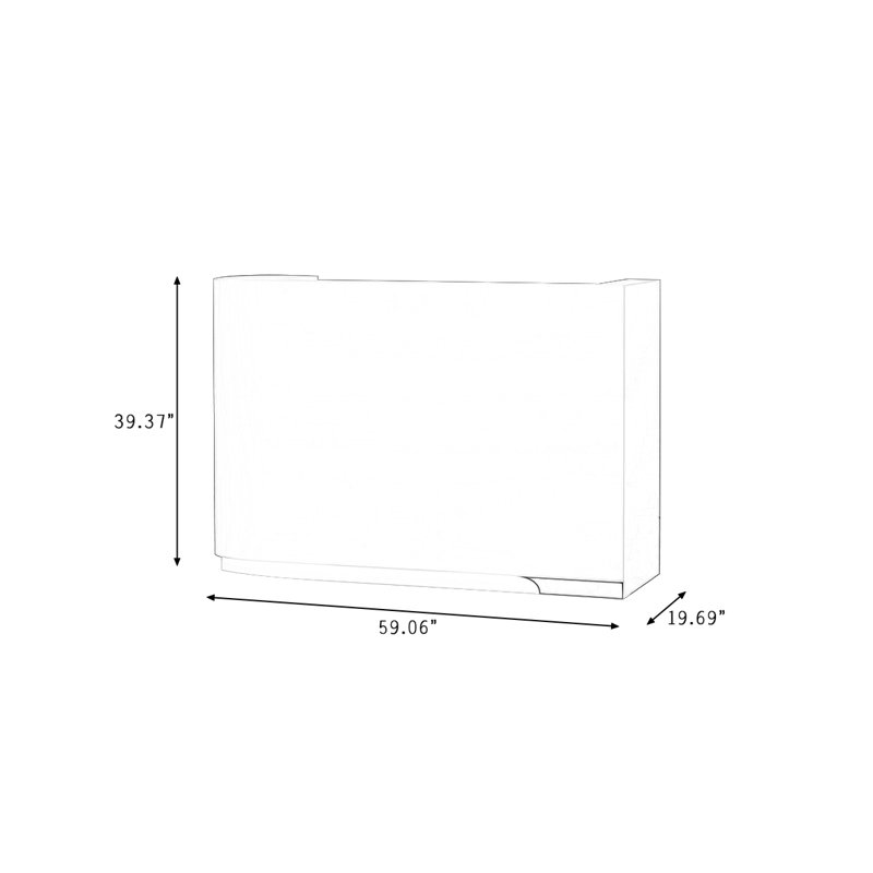 Bureau de réception rectangulaire Modern, L