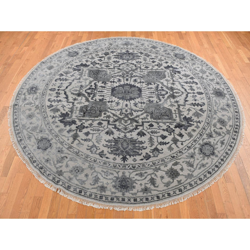 Tapis rond en soie Atterberry One-of-a-Kind 10 pi x 10 pi Atterberry