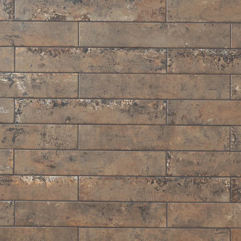 Portrait 2X14 Matte Porcelain Subway Tile, Copper