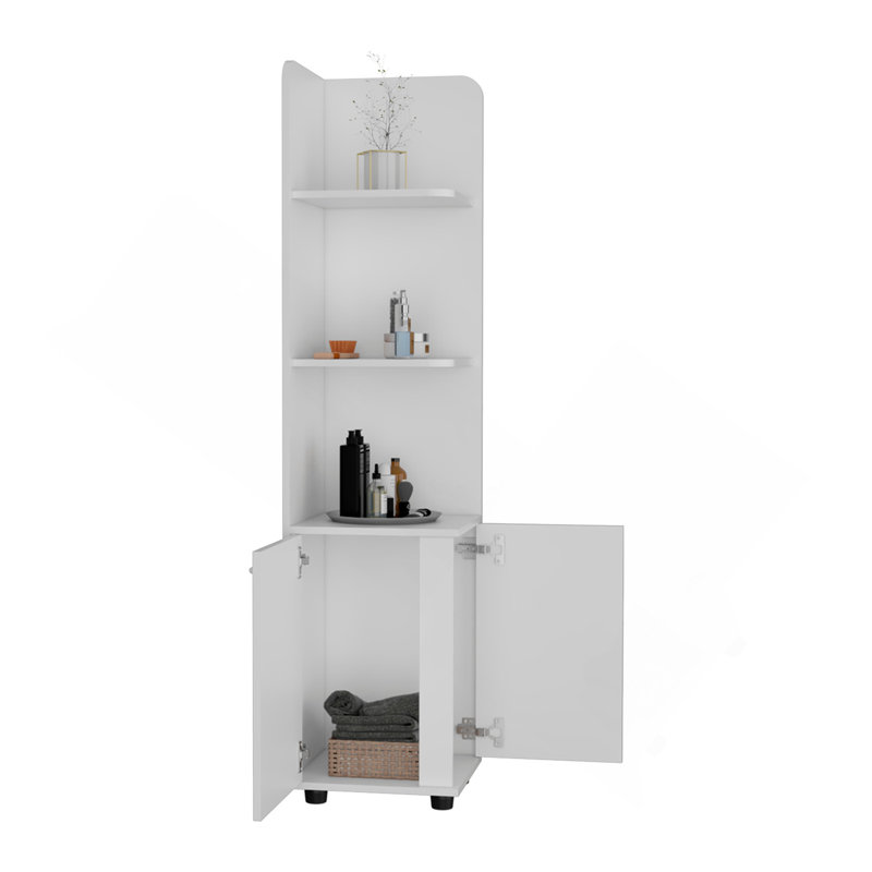Freestanding Cabinet Kairatu, One Drawer, White Finish
