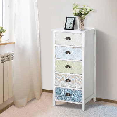 Okeefe 46 cm W Chest of 5 Drawers