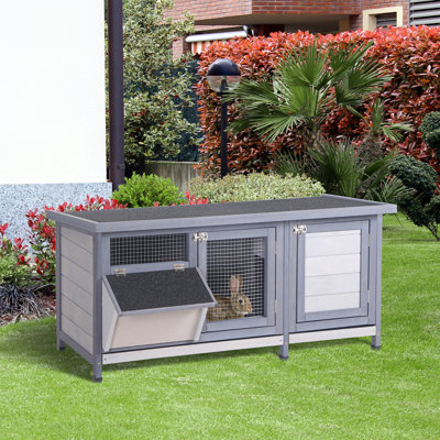Cage à lapins en bois Pawhut