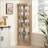 Cabinets: Lighted Corner Curio Cabinet with Adjustable Shelves | Light Oak | Traditional MDF+Glass