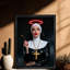 Reproduction d'art encadré noir rétro-1420200299