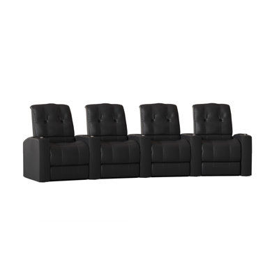 Chrysander Upholstered Home Theater Seating with Cup Holder