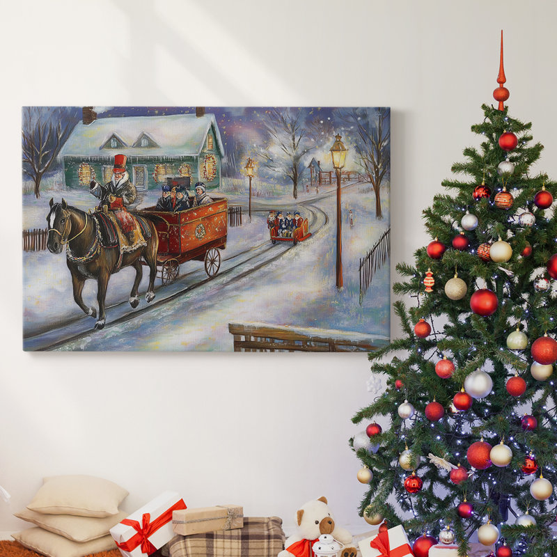Christmas Holiday Arts - Toile tendue avec châssis XMA171636, H 12 po x l 18 po