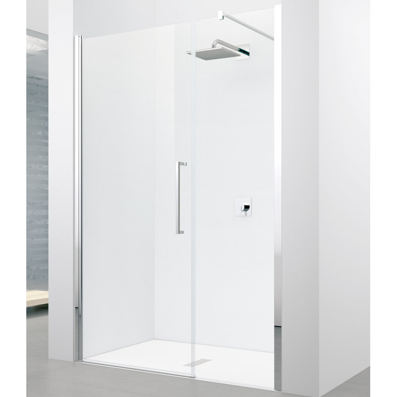 Young Pivot Semi-Frameless with Tempered Glass Glass, 200 cm H x 118 cm W x 0.6 cm D