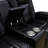 72" Breathing Leather Living Room Loveseat With Storage Armrest And Blue LED Lights-1194505043