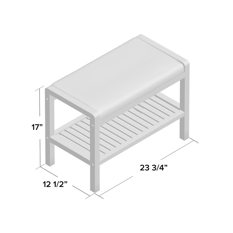 Knarr Cotton Upholstered Storage Bench, Grey