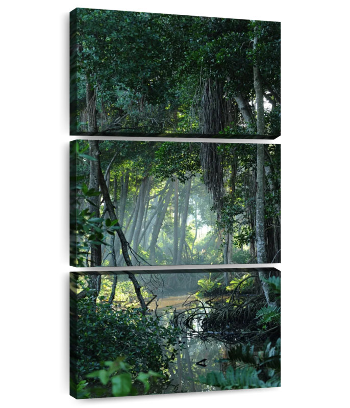 Forêt tropicale, H 44 po x l 21 po