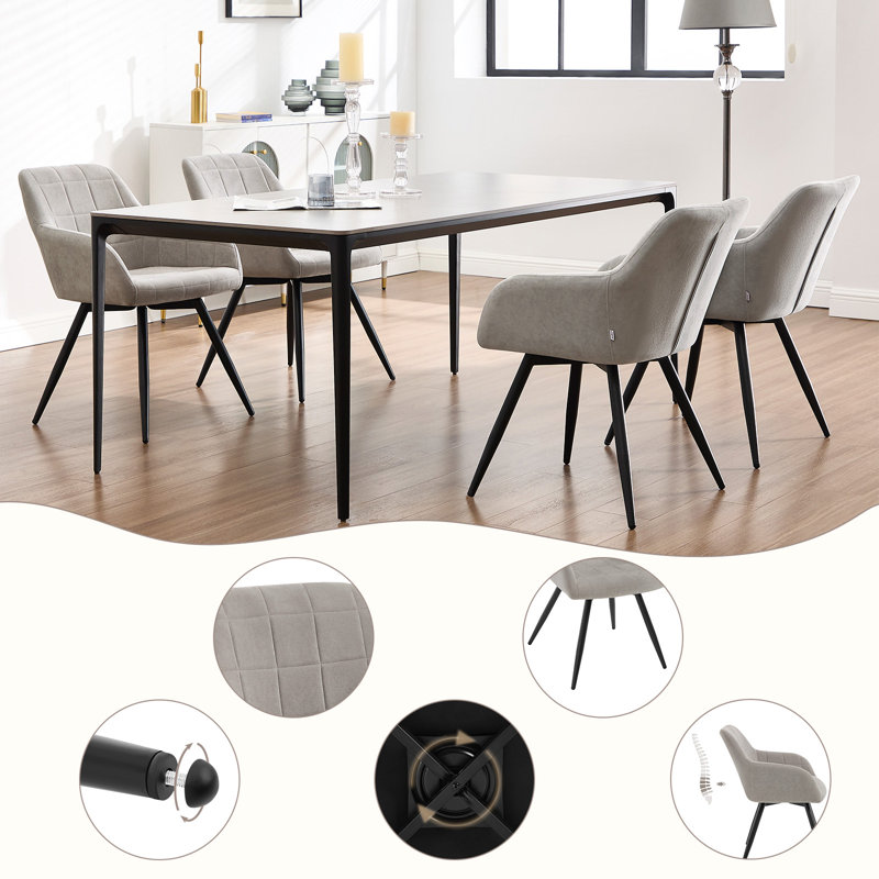 48cm H Velvet Upholstered Armchair, Light Gray