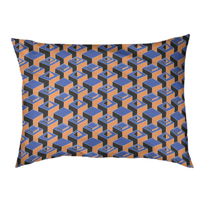 Chen Geometric Polyester Pet Bed