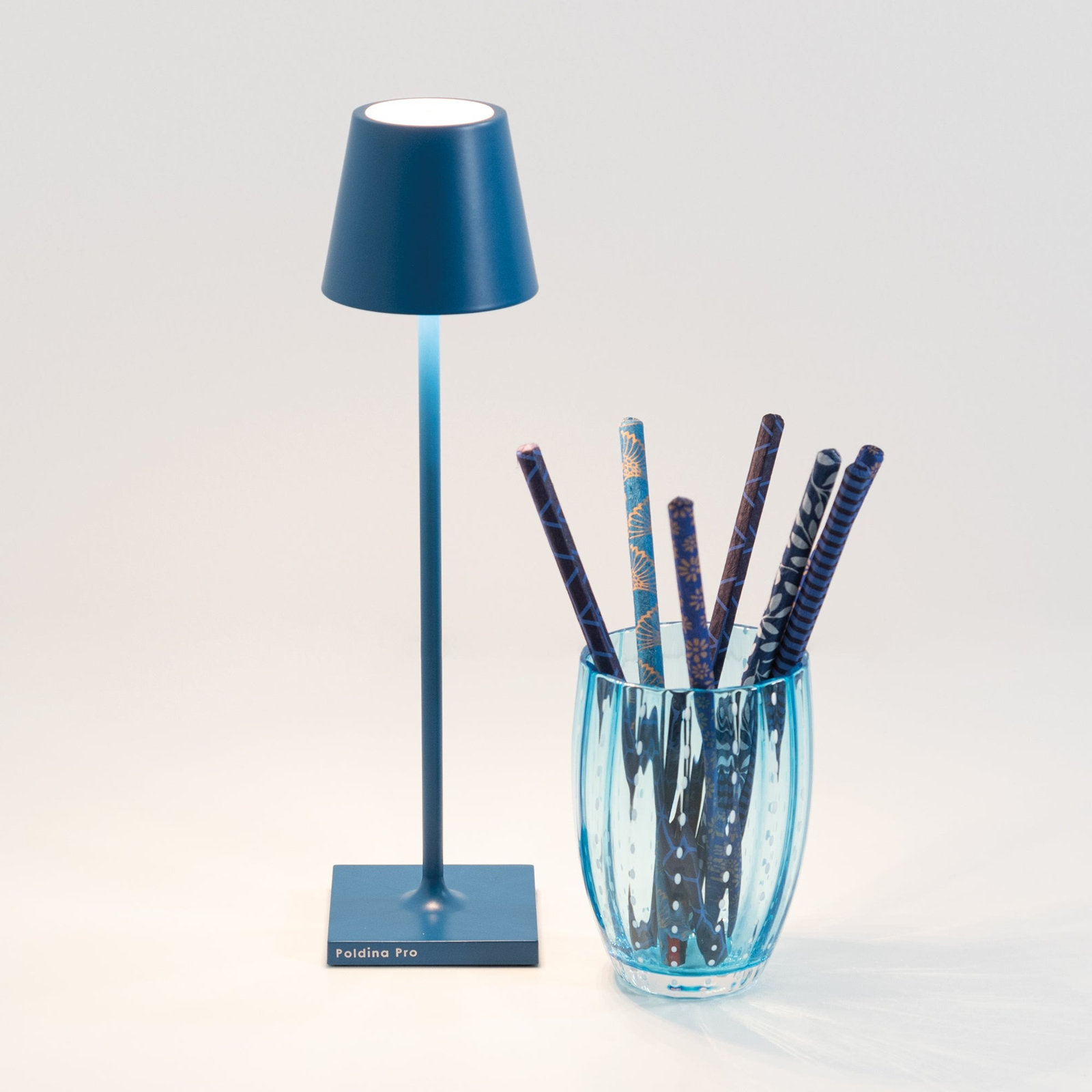 Zafferano America Poldina Bedside Lamp, Capri Blue