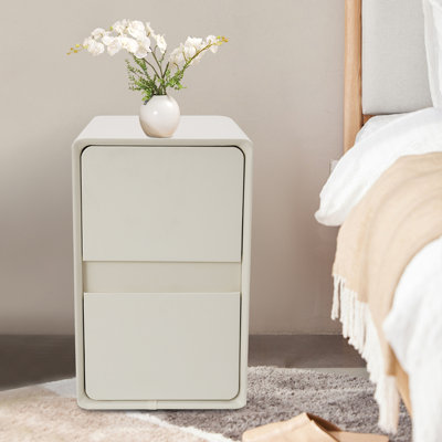 Side Table With 2-Drawers Storage Cabinet 15.75In(D)*11.81In(W)*18.9In(H)