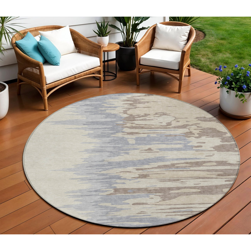 Tapis beige rond 8 po