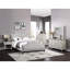 Structure de lit double rembourrée en polyfibre gris de style traditionnel américain, tête de lit à boutons et chambre à coucher contemporaine-1446143304-1446143305