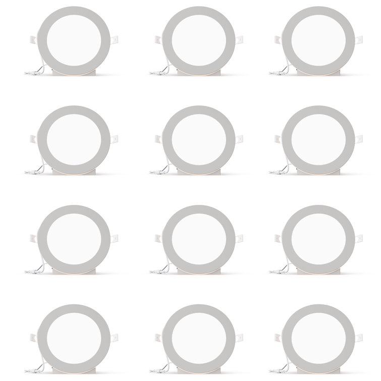 6" Slim Recessed LED with Night Light (Set of 12), 12W, 5CCT Selectable, Triac Dimmable