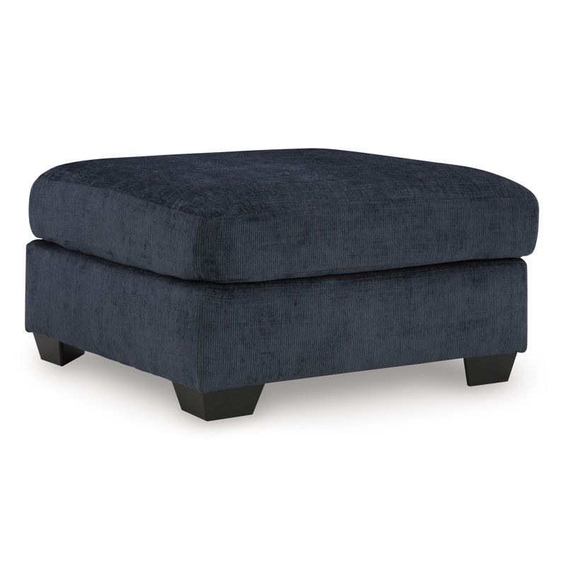 Kleban Oversized Accent Ottoman, Blue