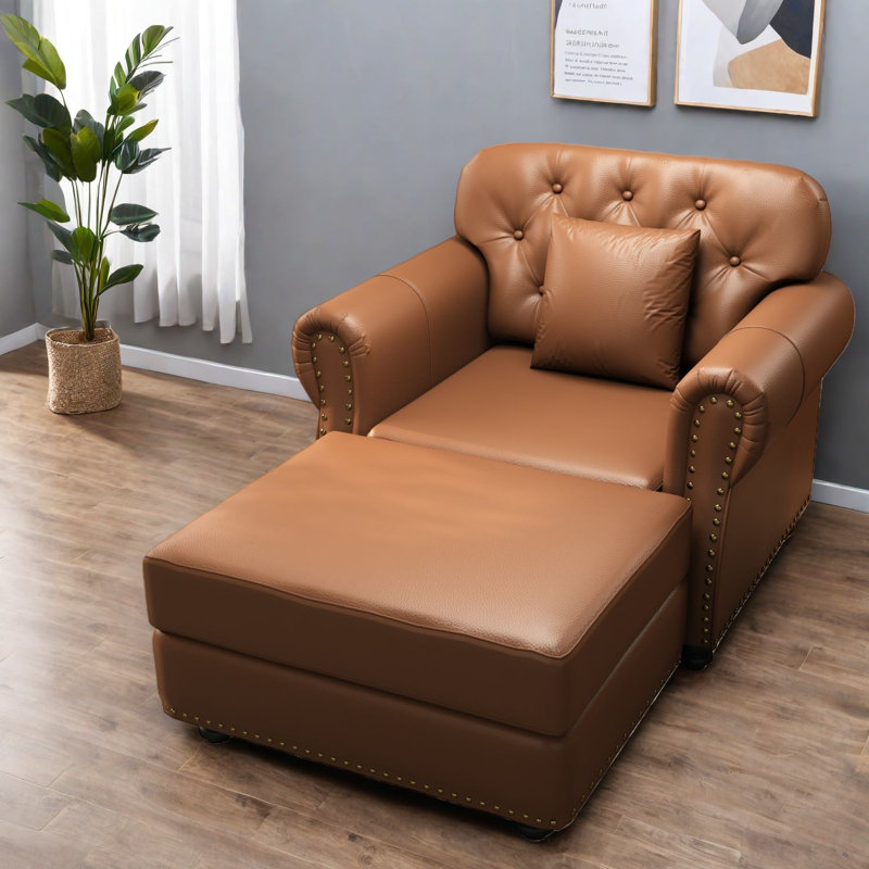 Canapés compacts en similicuir de style Chesterfield 41,3 pouces pour la maison