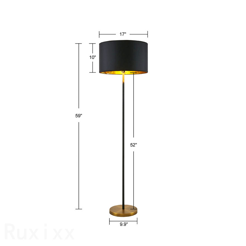 Lampe sur pied en métal
