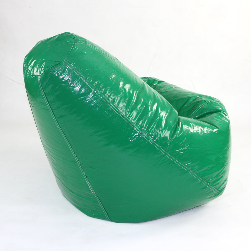 Faux Leather Bean Bag Chair, Green