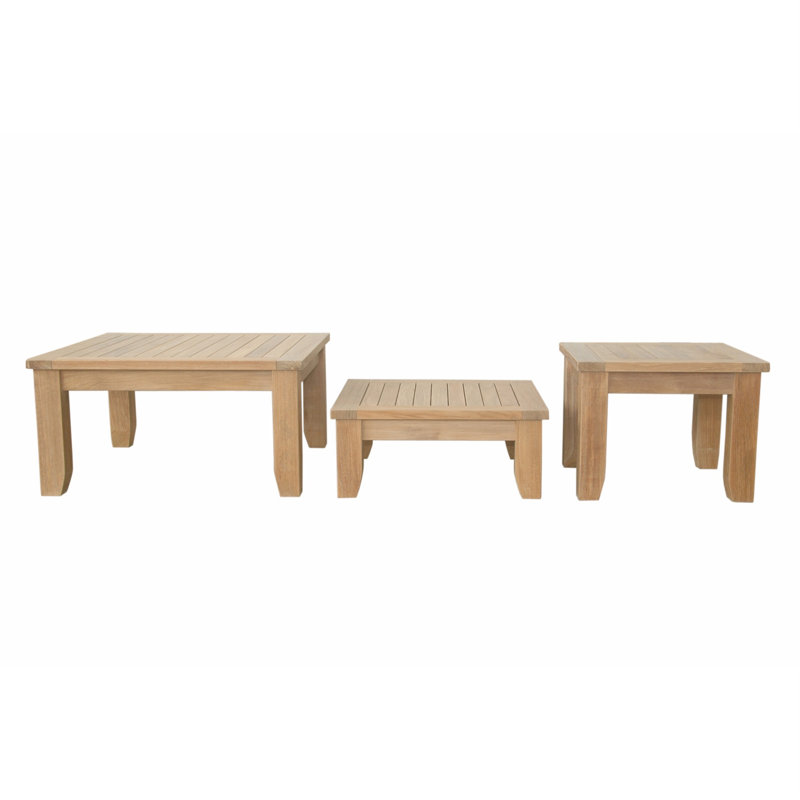 Luxe Outdoor Teak Ottoman