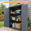 Armoire de rangement extérieure, remise à outils avec structure en métal pour la cour
