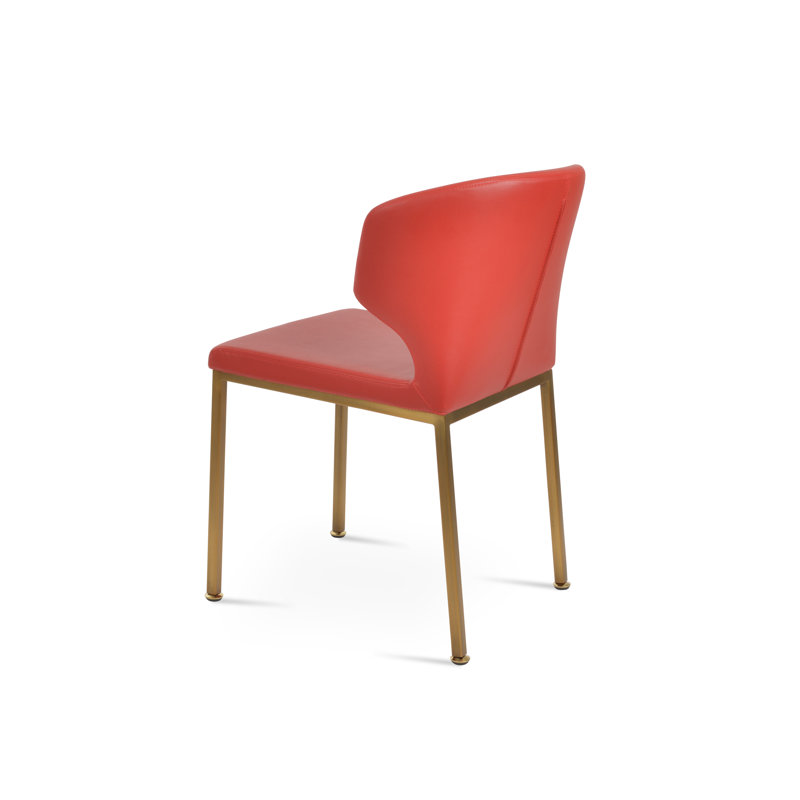 Chaise d'appoint Amed, Gris clair, Laiton