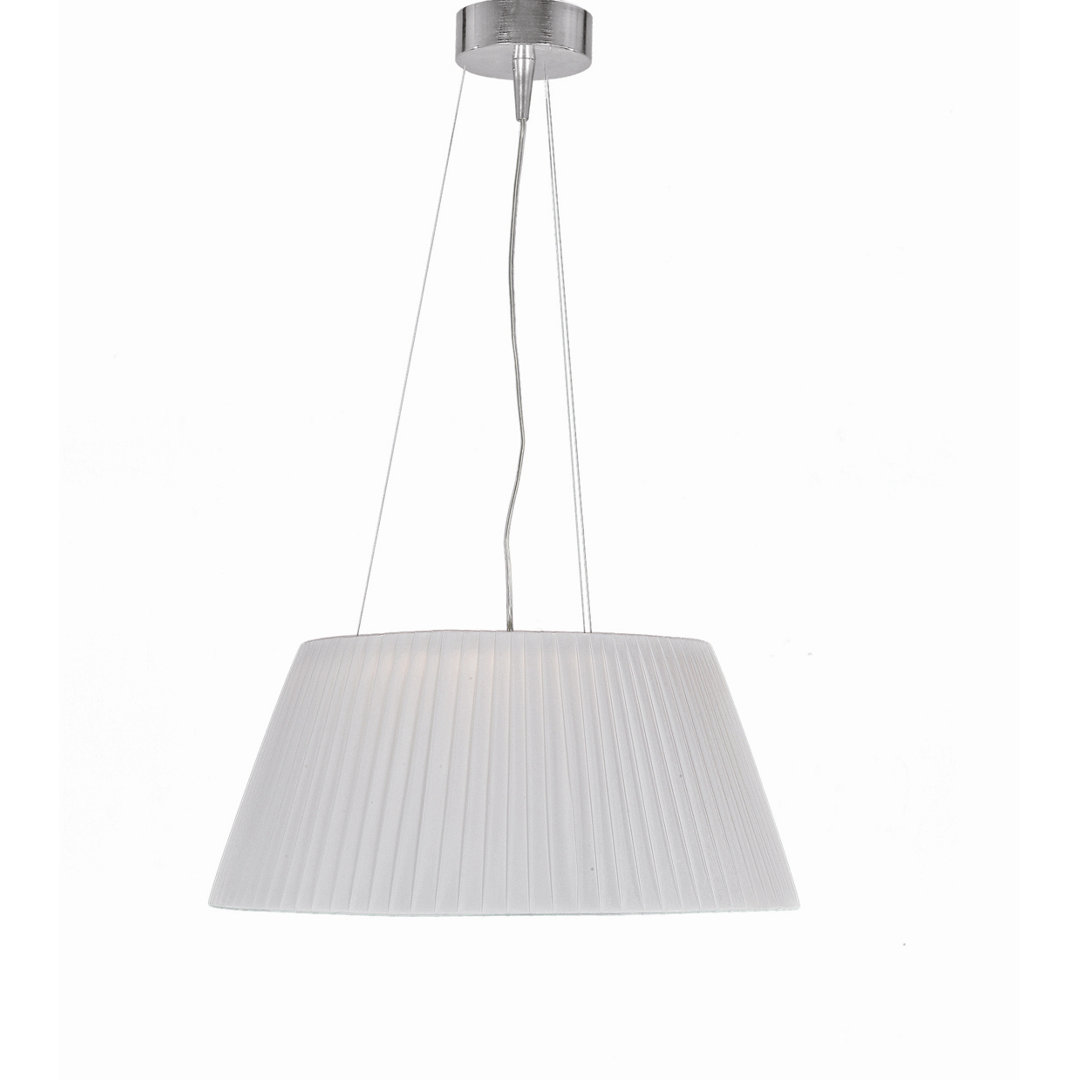Nude 3 - Light Polished Chrome Plated Drum Pendant