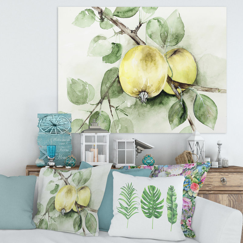 Appels - reproduction sur toile tendue, H 16 po x l 32 po x p 1 po