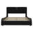 Upholstered Platform Bed With Thickened Headboard, Bluetooth Speakers And RGB LED Light-1870128874