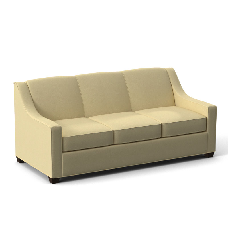 Phillips Square Arm Sofa with Reversible Cushions, Dillon Buff, 34.5" H x 76" W x 36" D, Cafelle