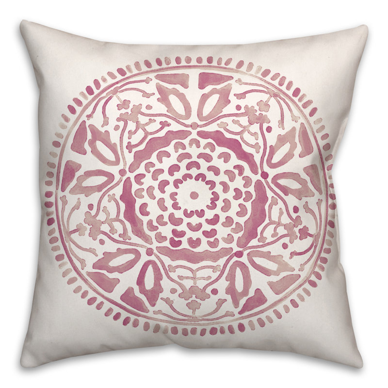 Housse et insert de coussin extérieur d'extérieur, Pink, Floral 3