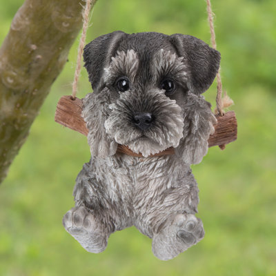 Statue suspendue chiot Schnauzer