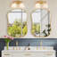 Miroir mural contemporain contemporain avec bords concaves pour meuble-lavabo, décoration de salon-477233341-477233330