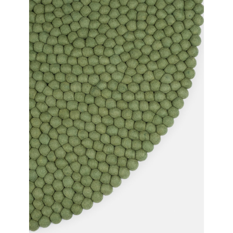 Round Wool Hand Woven Area Rug, Round 140cm